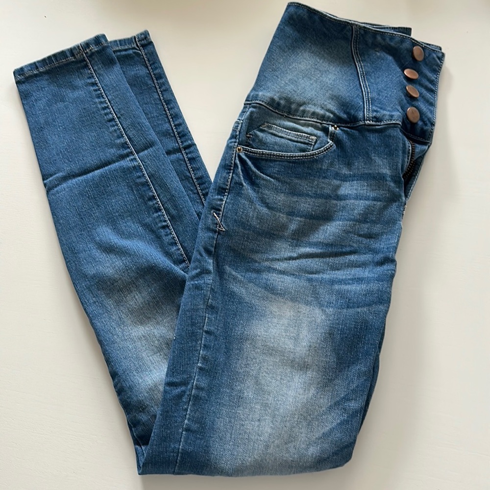 Fashion Nova jeans button down high rise size 5